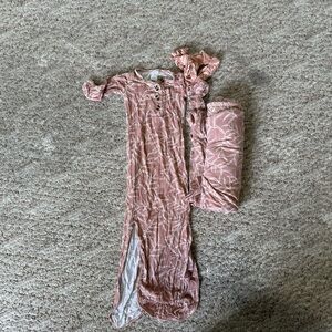 Lou Lou & Company knotted gown and swaddle